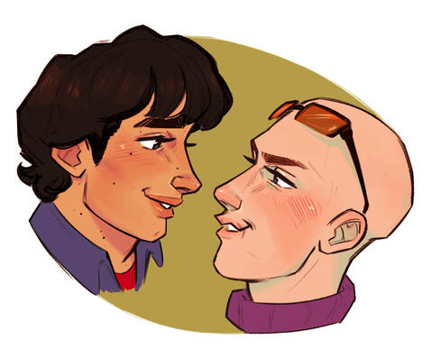 head shot color + additional character: $52.50